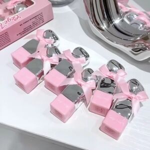 Elegant Pink and Silver Lipstick Set